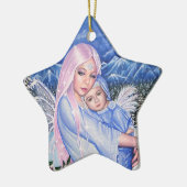 Snow Angels Keramisch Ornament (Links)