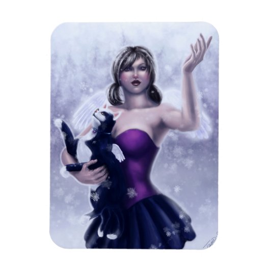"Snow Angels" Premium magneet (Verticaal)