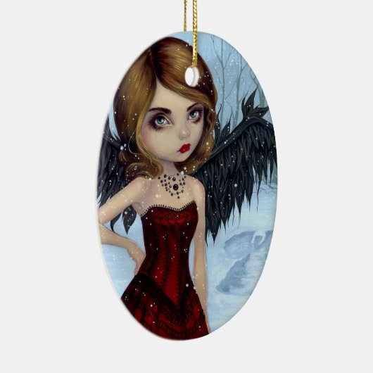 "Snow Angels"-versiering Keramisch Ornament (Rechts)