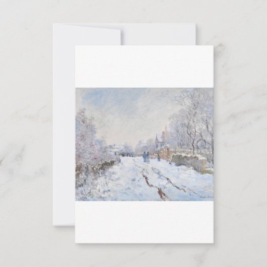 Snow at Argenteuil by Claude Monet Bedankkaart (Voorkant)