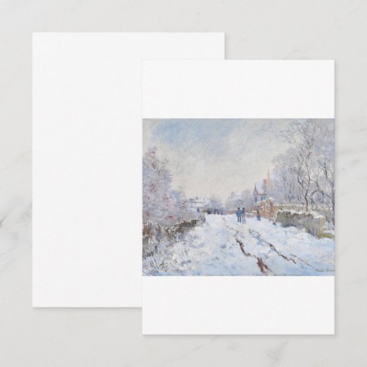Snow at Argenteuil by Claude Monet Bedankkaart (Voorkant / Achterkant)