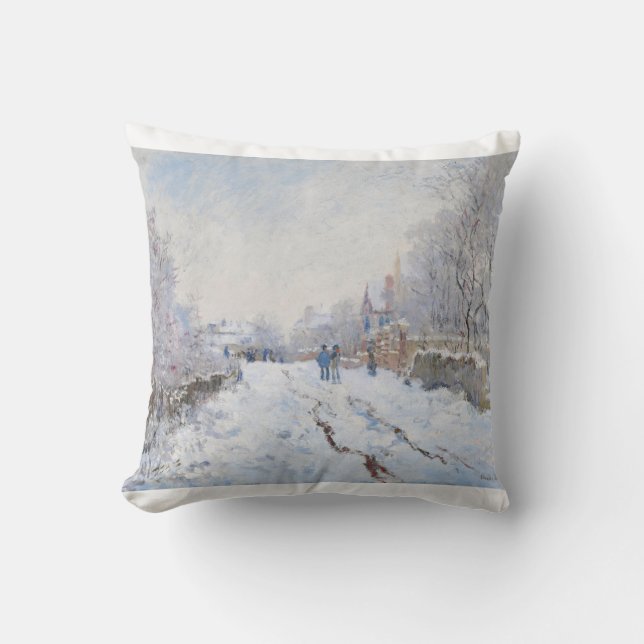 Snow at Argenteuil by Claude Monet Kussen (Voorkant)