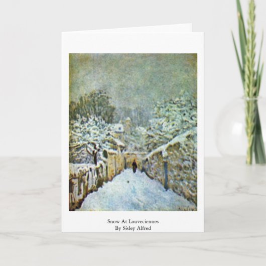 Snow At Louveciennes By Sisley Alfred Kaart (Voorkant)