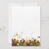 Snow Autumn Floral Baby shower Kaart (Achterkant)