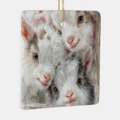Snow Babies Christmas Goats 3 - YOUR PHOTO Keramisch Ornament (Rechts)