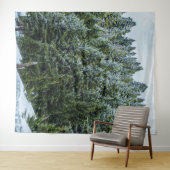 Snow Bank Woodlands // Pine Tree Forest Wandkleed (In Situ (horizontaal))