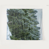 Snow Bank Woodlands // Pine Tree Forest Wandkleed (Voorkant (horizontaal))