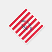 Snow Beach Club Red Cabana Stripe Custom Ski Servet (Hoek)