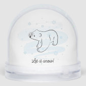Snow Bear Cute Cartoon. Sneeuwbol (Achterkant)