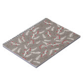 Snow Berries Spiral Notebook Journal in Warm Grey Notitieboek (Linkerzijde)