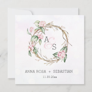 ** Snow Berry Boho RSVP AR12 QR Winter Wedding Kaart