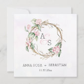 ** Snow Berry Boho RSVP AR12 Winter Wedding Kaart (Voorkant)