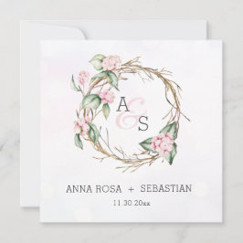 ** Snow Berry Boho RSVP AR12 Winter Wedding Kaart