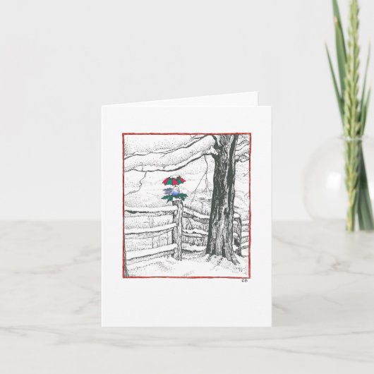 "Snow Bird" Custom Christmas Card Feestdagen Kaart (Voorkant)