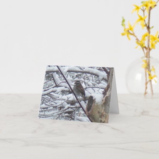 Snow Bird Note Kaarten (Gele Bloem)