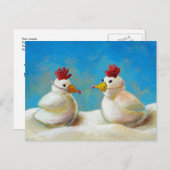 Snow Birds adreswijziging aangepaste kaarten (Voorkant / Achterkant)