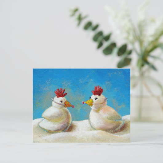 Snow Birds adreswijziging aangepaste kaarten (Staand voorkant)