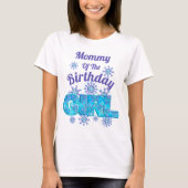 Snow Birthday bevroren tshirts mama (Voorkant)