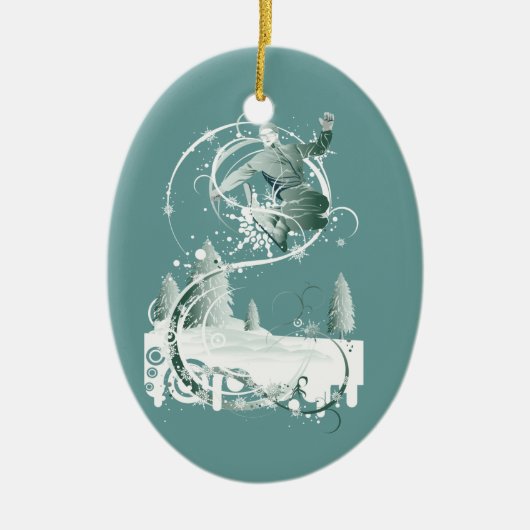 Snow Boarding Ornament (Voorkant)