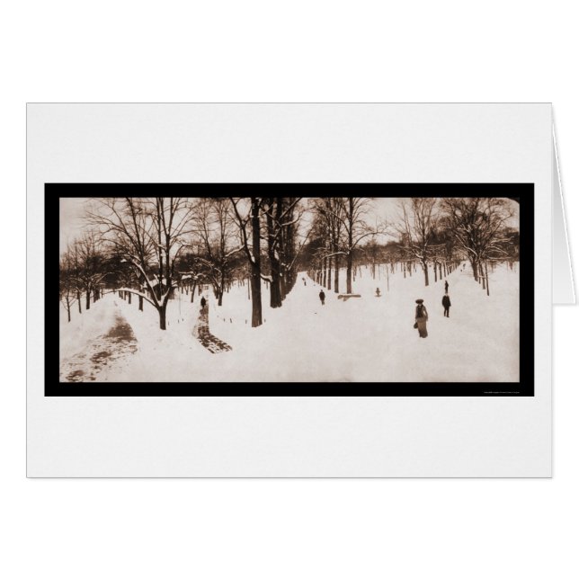Snow Boston Common, MA Foto 1904 (Voorkant Horizontaal)