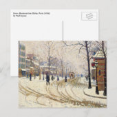Snow, Boulevard de Clichy, Parijs door Paul Signac Briefkaart (Voorkant / Achterkant)