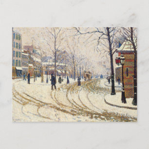 Snow, Boulevard de Clichy, Parijs door Paul Signac Briefkaart