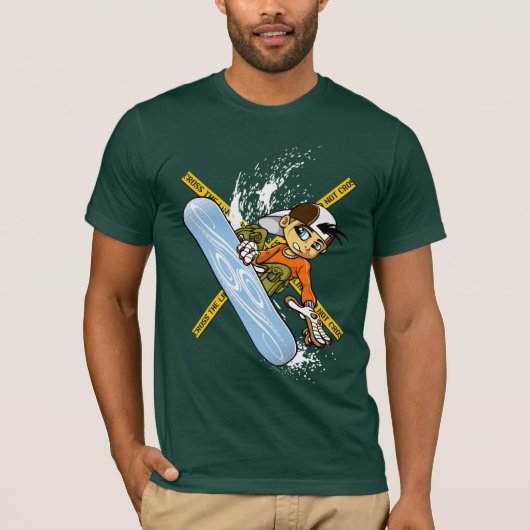 Snow boy jumping t-shirt (Voorkant)
