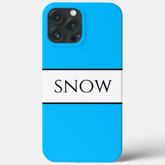 SNOW Bright  Sky Blauw Witte Winterstrepen Case-Mate iPhone Case (Achterkant)