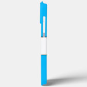 SNOW Bright  Sky Blauw Witte Winterstrepen Case-Mate iPhone Case (Achterkant / Links)