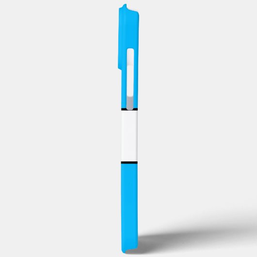 SNOW Bright  Sky Blauw Witte Winterstrepen Case-Mate iPhone Case (Achterkant / Links)