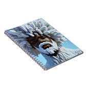 Snow Bruh Winter Black King Melanin Santa Claus Notitieboek (Rechterzijde)