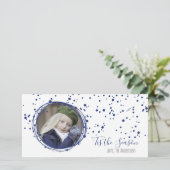 Snow Bubbles Holiday Wreatfoto-kaart Feestdagenkaart (Staand voorkant)