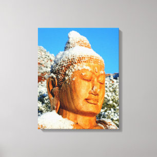 Snow Buddha Canvas Afdruk