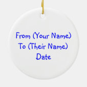 Snow Buddies Keramisch Ornament (Achterkant)