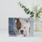 Snow Bully 2 - English Bulldog Briefkaart (Staand voorkant)