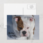 Snow Bully 2 - English Bulldog Briefkaart (Voorkant / Achterkant)
