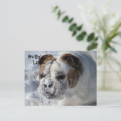 Snow Bully - English Bulldog Briefkaart (Staand voorkant)