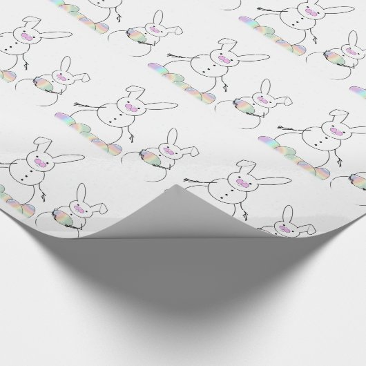 Snow Bunnies Cadeaupapier (Hoek)