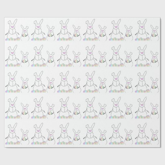 Snow Bunnies Cadeaupapier (Vlak)
