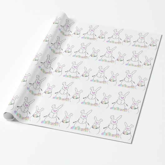 Snow Bunnies Cadeaupapier (Uitgerold)