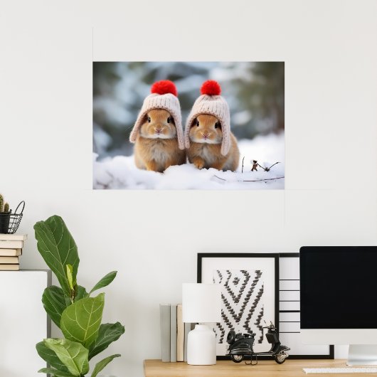 Snow Bunnies Poster (Thuiskantoor)