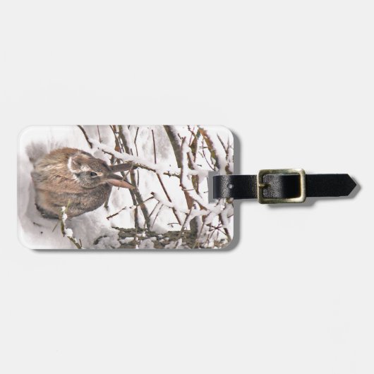 Snow Bunny Bagagelabel (Voorkant horizontaal)