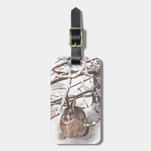 Snow Bunny Bagagelabel (Voorkant verticaal)