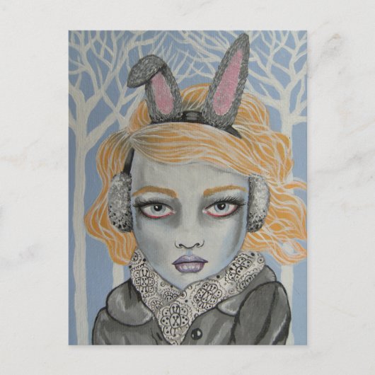 Snow Bunny Briefkaart (Voorkant)