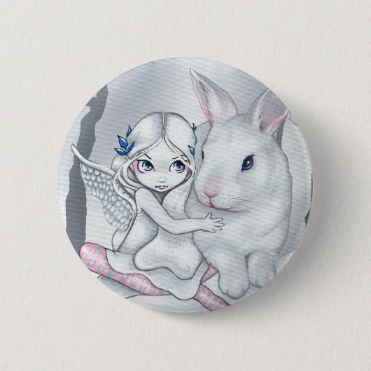 "Snow Bunny"-Button Ronde Button 5,7 Cm (Voorkant)