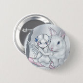 "Snow Bunny"-Button Ronde Button 5,7 Cm (Voorkant /achterkant)