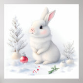 Snow Bunny Christmas-Poster Poster (Voorkant)