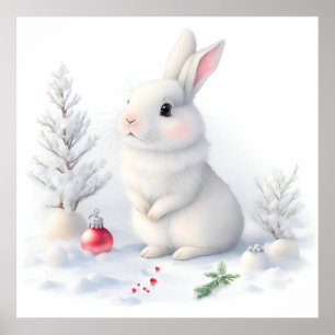 Snow Bunny Christmas-Poster Poster