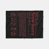 Snow Bunny Definition Funny Trendy Winter Skiing C Fleece Deken (Voorkant (Horizontaal))