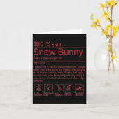 Snow Bunny Definition Funny Trendy Winter Skiing C Kaart (Gele Bloem)